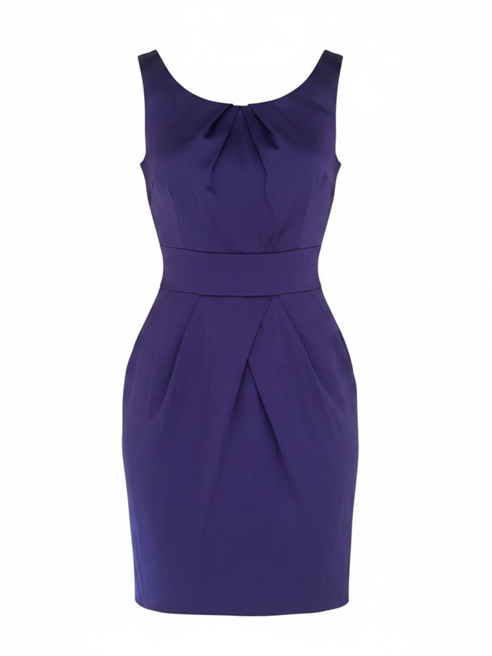 Love Tease Sleevless Pleated Sheath Dress in Purple